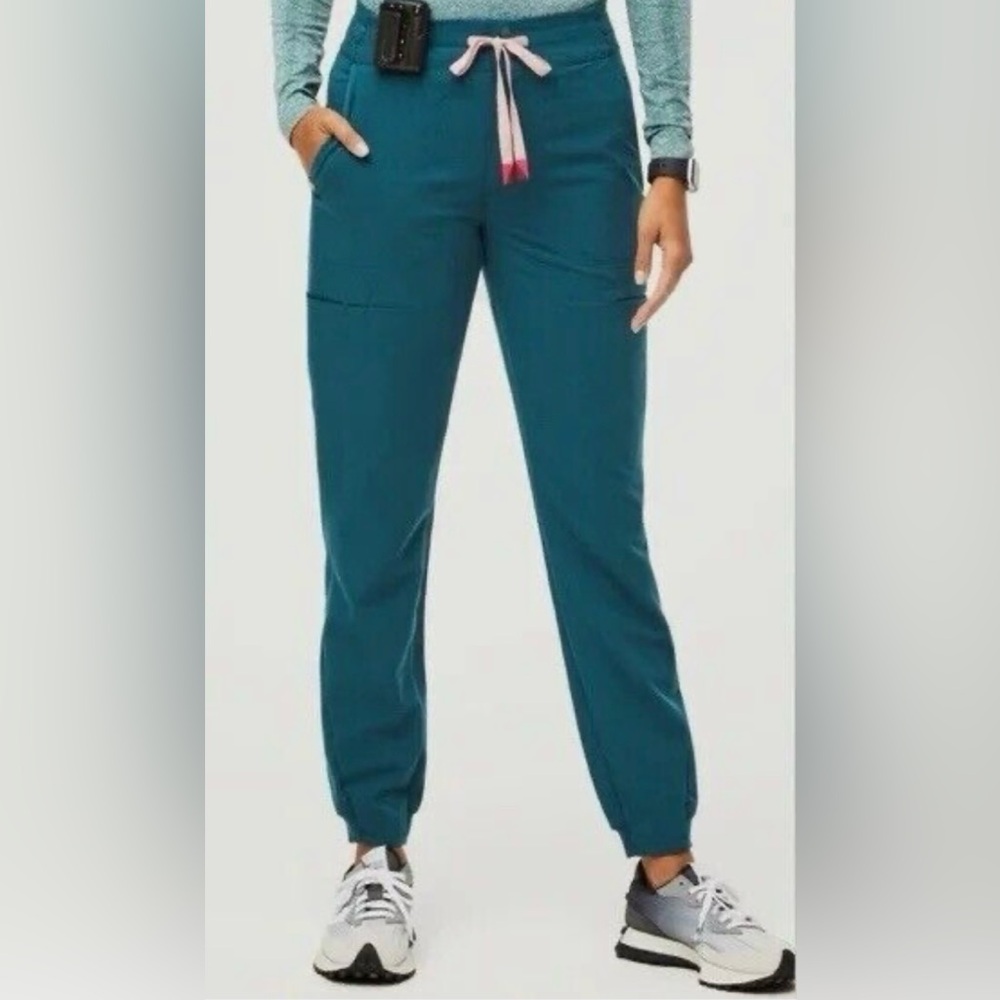 FIGS Sumaiya High Waisted Scrub Pants - Caribbean blue - XXS Petite